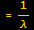 = 1/λ