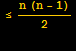 ≤ (n (n - 1))/2