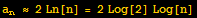 a_n ≈ 2 Ln[n] = 2 Log[2] Log[n]