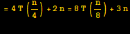 = 4T (n/4) + 2n = 8T (n/8) + 3n