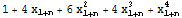 1 + 4 x_ (1 + n) + 6 x_ (1 + n)^2 + 4 x_ (1 + n)^3 + x_ (1 + n)^4